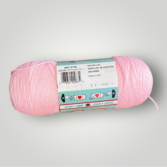 🟢5/$25 Red Heart Powder Pink Yarn - Picture 3 of 4